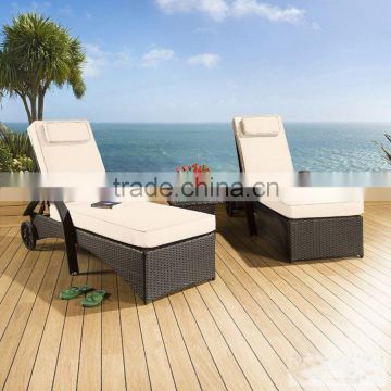 Garden furniture rattan sun loungers chaise lounge daybed