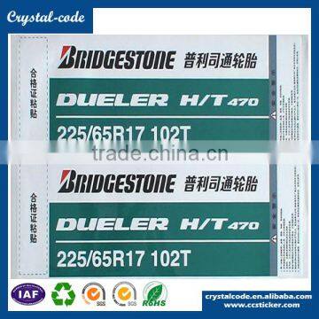 Factory Price Soon Delivery Good Adhesive Vulcanized Tire Label photo-3