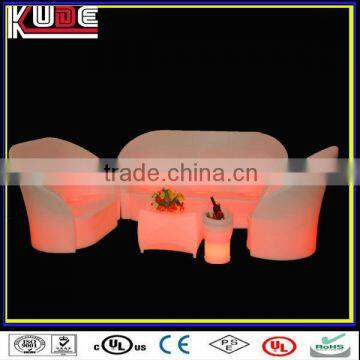 LED light plastic design sofa set new model designs 2013