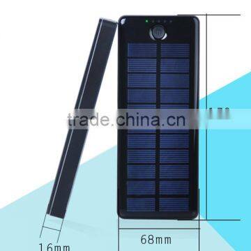 10000mah 15000mah 20000mah Golden Black Polymer Battery 1.5w Single Crystal Solar Panel Solar Power Bank Charger for Iphone Supplier's Choice
