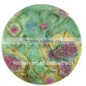 40mm round carving ruby fucshite carving stone
