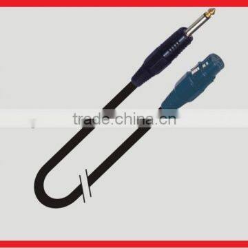 High quality hot sale soft and durable 1/4"JACK male to 3pin XLR female audio cable