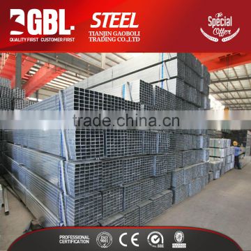 wholesale lightweight hollow section retangular weld dn50 hot dipped galvanized steel pipe