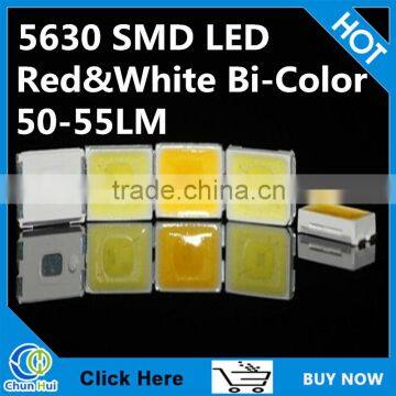 Factory Price red and white Bi-Color common cathode 5630 smd led