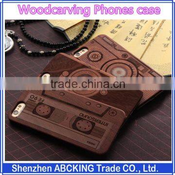 Supplier Carved Wood Cover Case for iPhone 5 5S Wooden Case