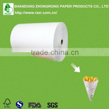 PE coated paper for french fries paper cone