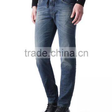 Slim-fit tapered jogg dark blue wash straight leg jeans for men