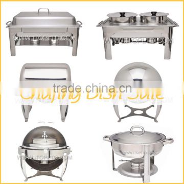 commercial stainless steel buffet chafing dish food warmer/roll top chafing dish