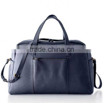 Designer woman leather overnight weekend bag