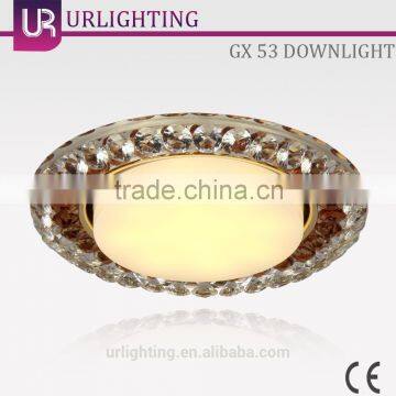 6W GX53 LED Glass Downlight, Ceiling Light Tea Gold