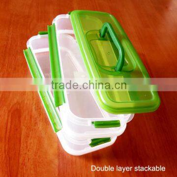 Premium Stackable Eco Friendly Vacuum Pasta Storage Containers With Handle