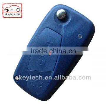 Best price car key Fiat flip key shell 3 button remote key shell fiat flip key case fiat key case