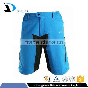 Daijun OEM high quality bule colour fashion 2016 blue and black polyester fashion rugby shorts