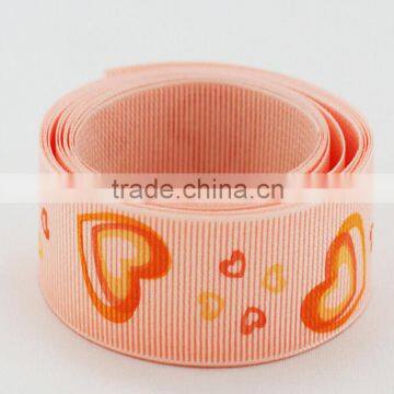 factory direct sales personality custom print flower heart grosgrain ribbon