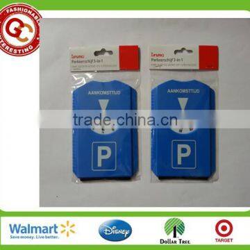 Novelty Euro PS plastic parking disc clock with ice scraper - K045