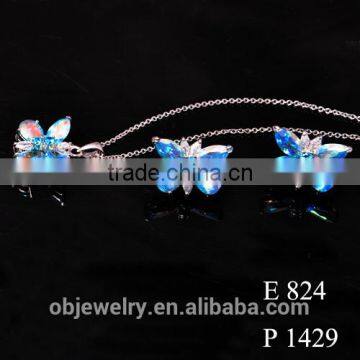 Fashionable costume wholesale butterfly jewelry set