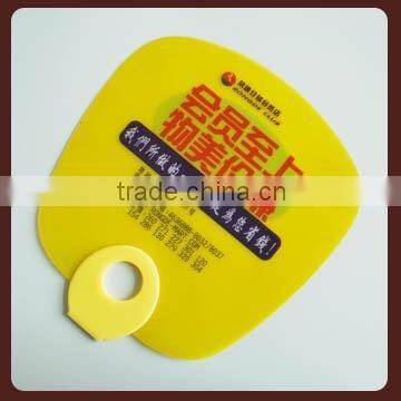 plastic promotion gift fan/ pp sales promotion gift hand fan/OEM pp short fan