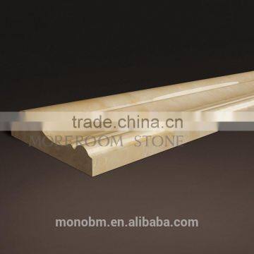 Marble Moulding Backed Honeycomb Iran Marble Stone Shayan Beige Marble Price Natural Stone Marble Skirting CNC Moulding 3D Decor