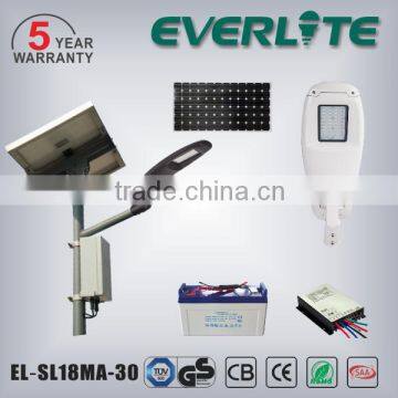 30w solar led street lamp high efficiency LED street light with CE approved