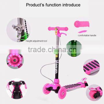 New design min foldable child kick scooter for kids/children scooter with three wheel