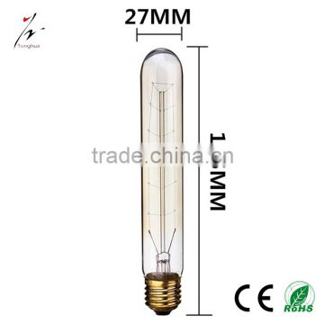 Industrial Edison Bulb T30-185 E27 40W/60W Tubular Vintage Thomas Edison Light Bulb 220V