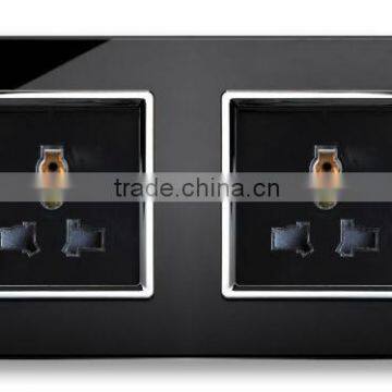 RTS2000 13A Dual Double Multifunction Plug Socket Black