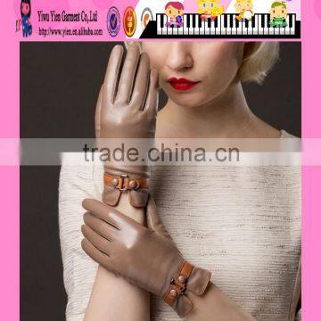 China Trade Assurance Wholesale Leather Gloves Elegant Woman Wholesale Leather Gloves