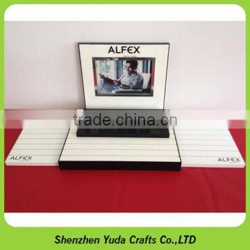 Handmade MDF wood stands C clip watch display mdf design acrylic wood displays in China