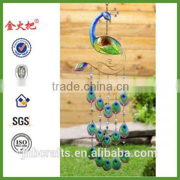 New Turquoise PEACOCK WINDCHIME Garden Patio Decor Accent Terrace Window Art