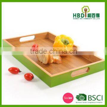 Eco-friendly Wooden Tea Tray/wooden Coffee Serving Tray Wholesale photo-2
