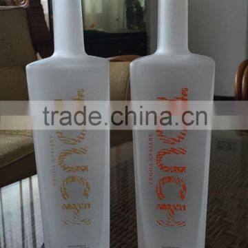 Wholesale Clear French Square Vodka Glass Bottle 750ml