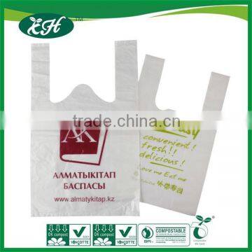 100% EN13432 ASTM D6400 Cornstarch Biodegradable Shopper Bag