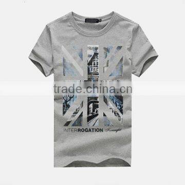 Garment factory men's o neck trendy printed 100% cotton t-shirts