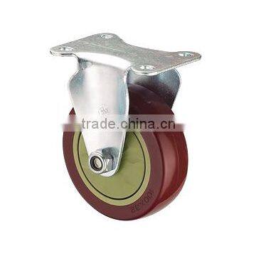 Medium Duty Pu Furniture Wheel 100mm Threaded Stem Swivel Caster photo-2