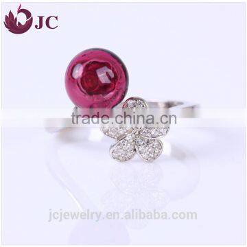 Fashion Jewellery925 Sterling Silver Flower Aromatherapy Essential Oil Rings