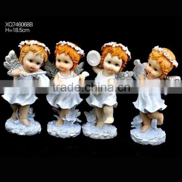 polyresin angel with instrument,elegent angel figures