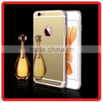 Luxury mirror frame TPU ultra-thin mobile phone shell electroplate pc back for iphone 6 6s plus for Samsung s6 s7