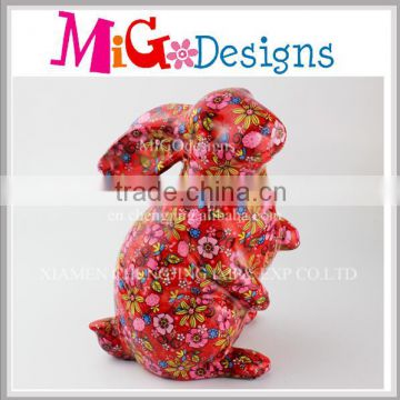 Custom Made Promotional Gift Ceramic Rabbit Post Box Coin Bank