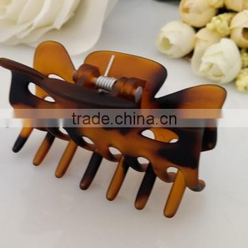 Women butterfly hair clip claw clamp french tortoise shell plastic claw hair clip