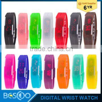 2016 Fashion Touch Screen Candy-color LED Bracelet Digital Watches Wrist Watch Sports Wristwatch Silicone band led wristwatch