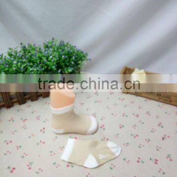 Factory Custom High quality 0-3years old baby ankle socks, grey color socks supplier