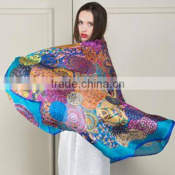 Custom Printed Silk Shawl Chiffon