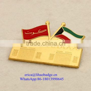 New custom national flag falcon pin badge and UAE national day 44 magnet lapel pin