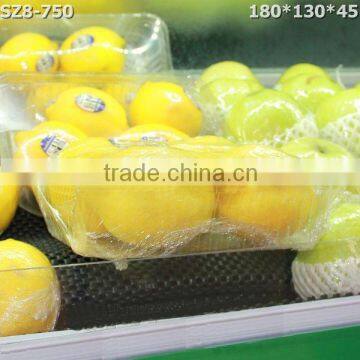 Fruit Packaging Tray 750g Disposiable Clear Plastic Packing Flat Vegetables Tray