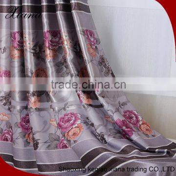 2015 old fashion style 100%poly blackout floral fabric