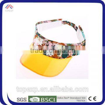 Plastic Brim Floral Printed Visot Hat Sun Hat photo-2