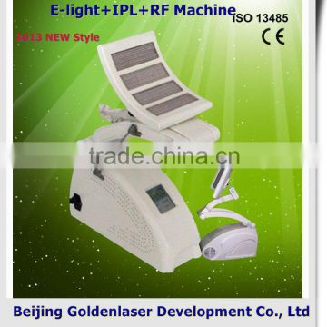 2013 Hot Selling Multi-Functional Beauty Wrinkle Removal Equipment E-light+IPL+RF Machine Fat Burner Pigmentinon Removal