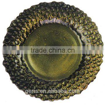 GRS Popular Brown Glass Decoration Plates