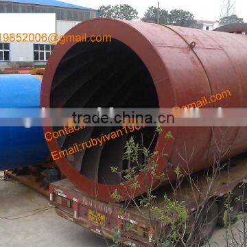 sawdust with moisture 40% powder carbon material and steel material rotary drum dryer