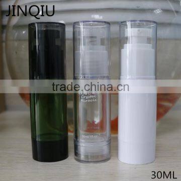 hot selling 30ml transparent ,white, black airless bottle made in china